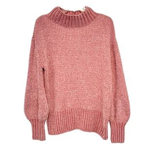 Cynthia Rowley Pink Blush Super Chenille High Neck Sweater Size Medium